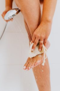 Woman Washing Foot